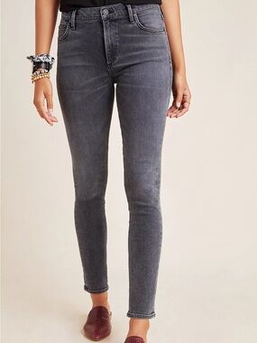 Citizens Of Humanity| Rocket Crop Mid-Rise Skinny Jeans in ‘Carbon’ Black Sz 26